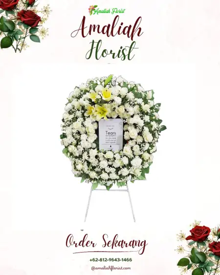 Krans Bunga Duka Gedung Wedding Cibinong