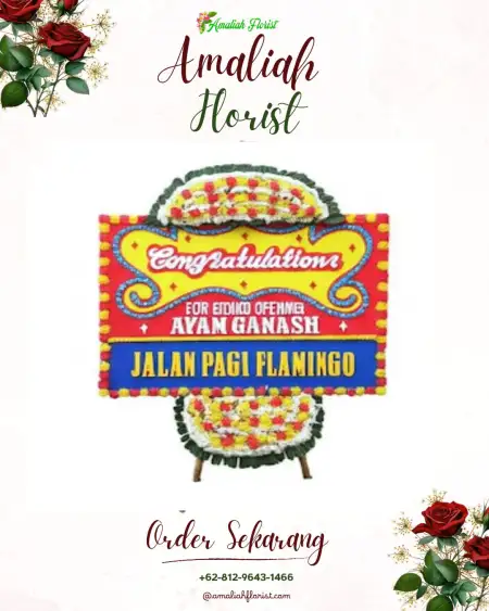 Sewa Papan Bunga Gedung Wedding Cibinong
